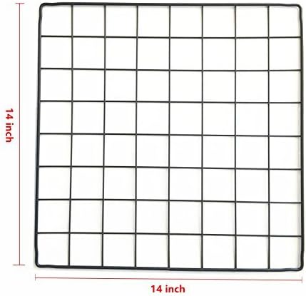 UNICOO - DIY Wire Cube Organizer Replacement Panels 14 * 14 inch (Black Wire Panel)