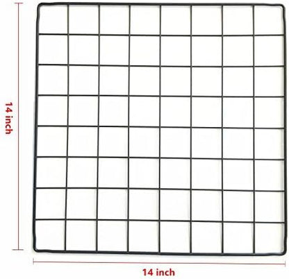UNICOO - DIY Wire Cube Organizer Replacement Panels 14 * 14 inch (Black Wire Panel)
