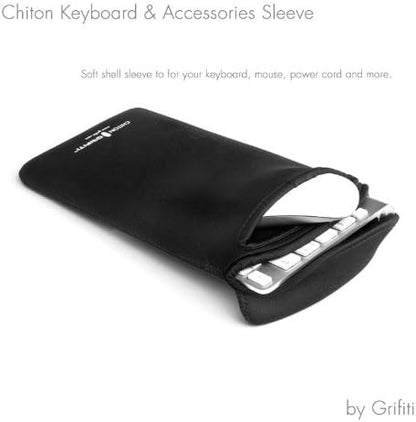 GRIFITI Chiton Slim 11 5.75" x 11.5" Neoprene Keyboard Sleeve Cover for Tenkeyless Mechanical & 11 Inch 10keyless Keyboards Portable Case - Extra Pocket for Cable, Computer Mouse or Gaming Trackpad