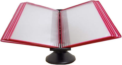 Wall Mount Reference Display System, Flip File Holder, Desktop or Wall-Mounted Display Stand with Adjustable tilt,Folders(C)