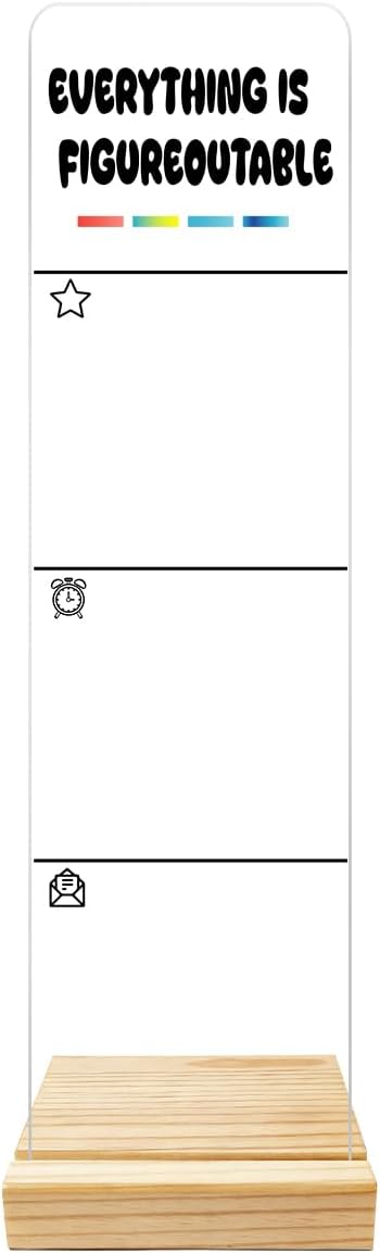 Monitor Memo Board Computer Monitor Memo Board Acrylic for Computer Monitors No Screen Damage Office Desk Accessories with Removable Design 12.6X 3.15 x 0.2 inches