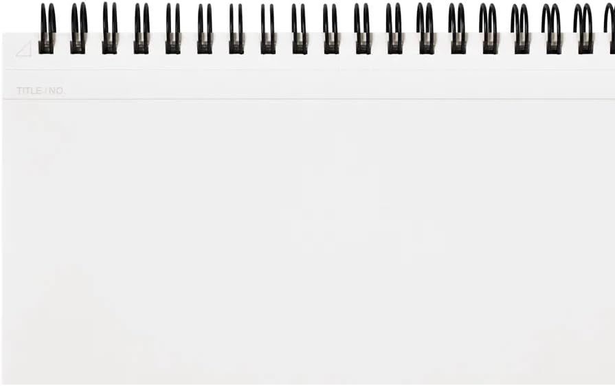 Maruman Mnemosyne Grid Notebook- Horizontal A4 Layout, 8.27" x 11.69", 70 Sheets / 140 Pages, 5mm Graph Paper Journal, Perforated Pages & Wire-Bound to Lay Flat, Black, Made in Japan