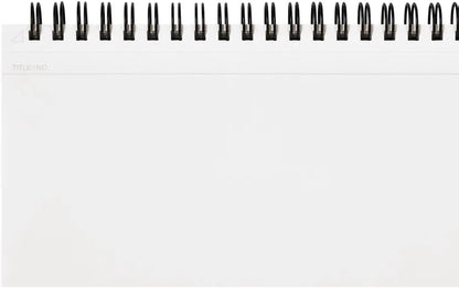 Maruman Mnemosyne Grid Notebook- Horizontal A4 Layout, 8.27" x 11.69", 70 Sheets / 140 Pages, 5mm Graph Paper Journal, Perforated Pages & Wire-Bound to Lay Flat, Black, Made in Japan