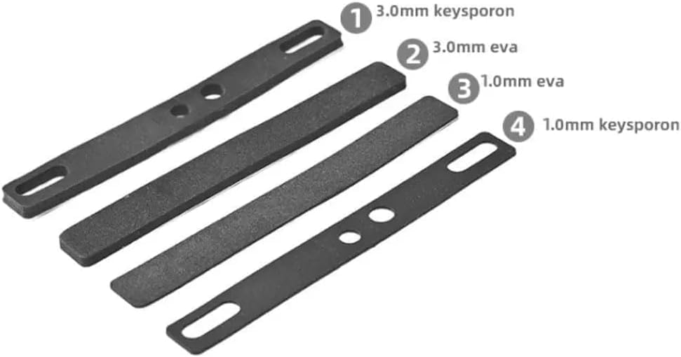 Mechanical Keyboard Spacebar Foam Sound Insulation Foam Noise Absorbing Switch Silencer Pad Cotton Compatible with 7U Mechanical Keyboard Space Bar Black 4PCS/Set