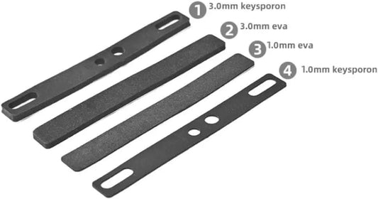 Mechanical Keyboard Spacebar Foam Sound Insulation Foam Noise Absorbing Switch Silencer Pad Cotton Compatible with 7U Mechanical Keyboard Space Bar Black 4PCS/Set