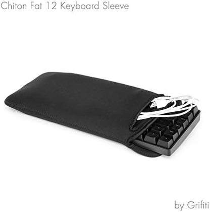 GRIFITI Chiton Slim 11 5.75" x 11.5" Neoprene Keyboard Sleeve Cover for Tenkeyless Mechanical & 11 Inch 10keyless Keyboards Portable Case - Extra Pocket for Cable, Computer Mouse or Gaming Trackpad
