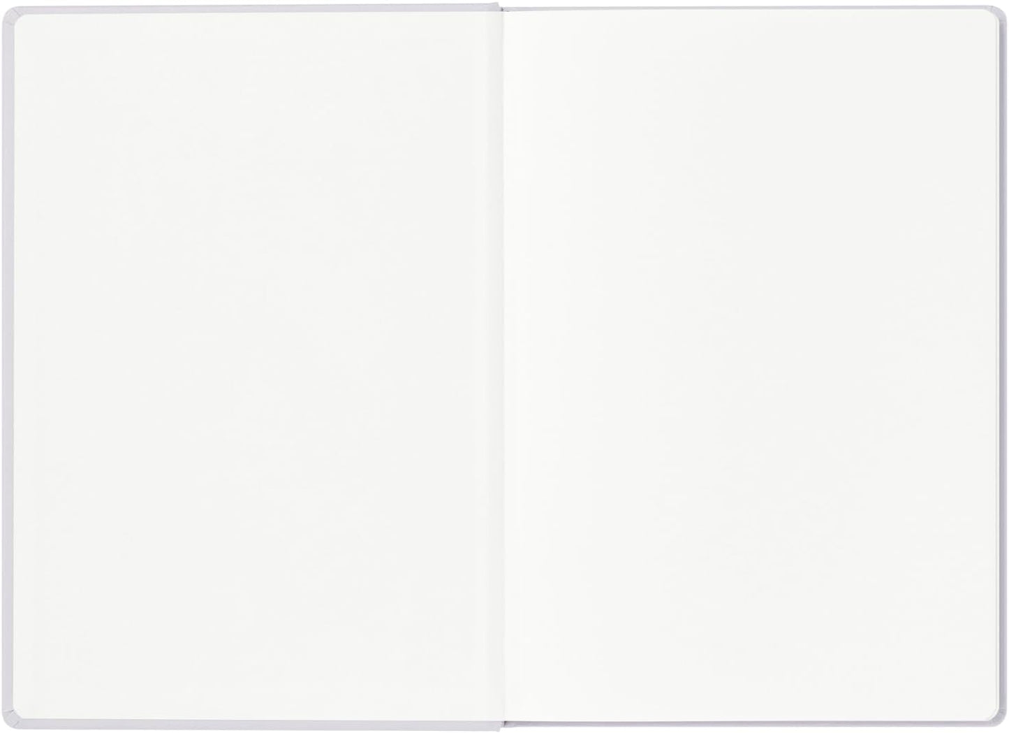 Maruman Mnemosyne Lined Notebook- Vertical A5, 5.83" x 8.27", 70 Sheets / 140 Pages, 7mm College Ruled With Center Line Journal, Perforated Pages & Wire-Bound to Lay Flat, Black, Made in Japan - Colors B