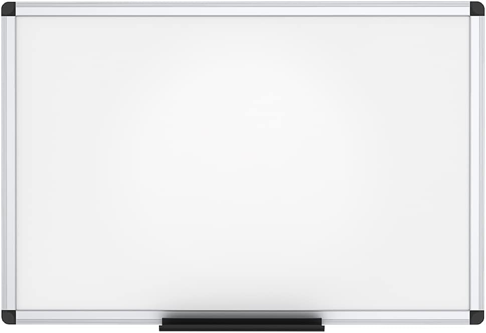 VIZ-PRO Magnetic Dry Erase Board, 24 X 18 Inches, Silver Aluminium Frame