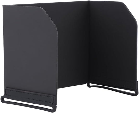 Foldable Sun Hood, 4 Types PU Rubber Phone Tablet Sunshade, Monitor Sunshade Accessory for Outdoor Photography Drone Operation Black (L121)