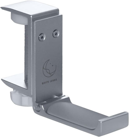 Under Desk Headphone Hanger, Foldable Aluminum Headset Hook for Clean Desk Setup, Space Saving Clamp Mount for Gaming & Home Office