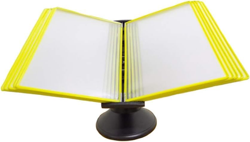 Wall Mount Reference Display System, Flip File Holder, Desktop or Wall-Mounted Display Stand with Adjustable tilt,Folders(C)
