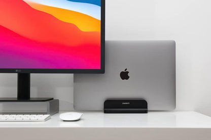 JOKItech Aluminum Laptop Stand, Sturdy and Adjustable, Compatible with Apple MacBook Pro/Air, Mac Mini, iPad Pro, Silver