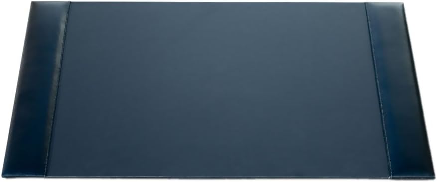 DACASSO Bonded Leather Desk Pad with Side Rails - Luxury Leather Desk Blotter for Writing - Padded Executive Desk Surface Protector - ( Burgundy, 30” x 18”)