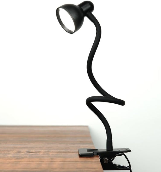 LiFMIRA Clip-on Reading Light - 3 Color Modes, 10 Dimmable Brightness, Eye Care Clamp Desk Lamp with Flexible Gooseneck for Reading in Bed, Desk, Headboard, Computer