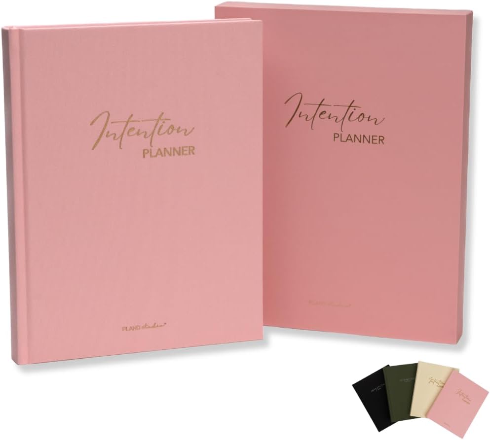 Pland Studio 90-Day Planner Journal – Undated Daily Goal Organizer in Alabaster Linen | Gratitude Journal, Habit Tracker, Vision Board, and Reflection Pages for Mindful Planning