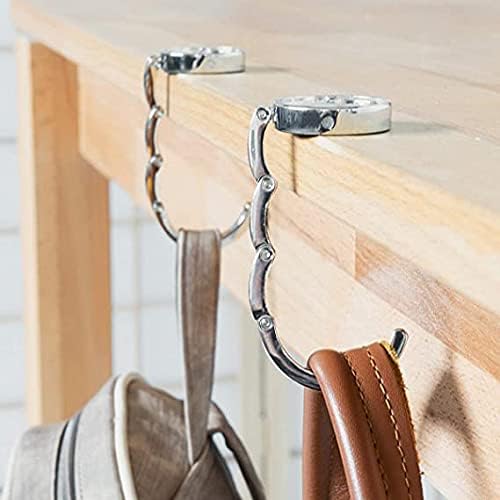 Foldable Purse Hook for Table, Purse Hangers for Table, Handbag Storage Folding Decor Table Hook, Women's Bag Handbag Hanger Holder (Mountains)