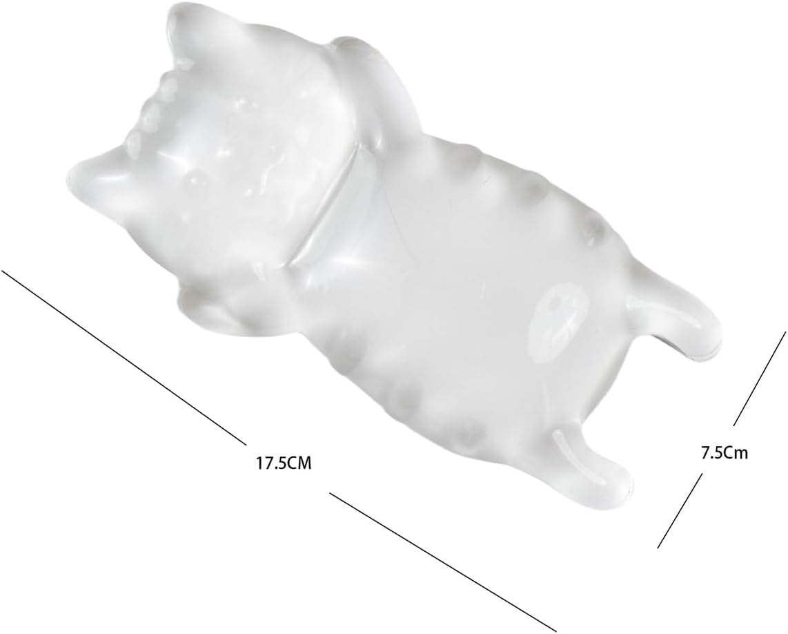 Ergonomic Gel Mouse Wrist Rest – Clear Cute Cat Mouse Wrist Rest, Comfort & Support for Typing and Gaming (Pink)