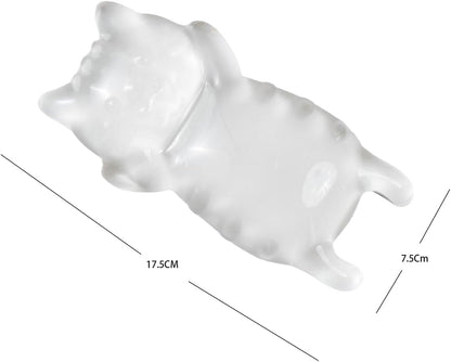 Ergonomic Gel Mouse Wrist Rest – Clear Cute Cat Mouse Wrist Rest, Comfort & Support for Typing and Gaming (Pink)