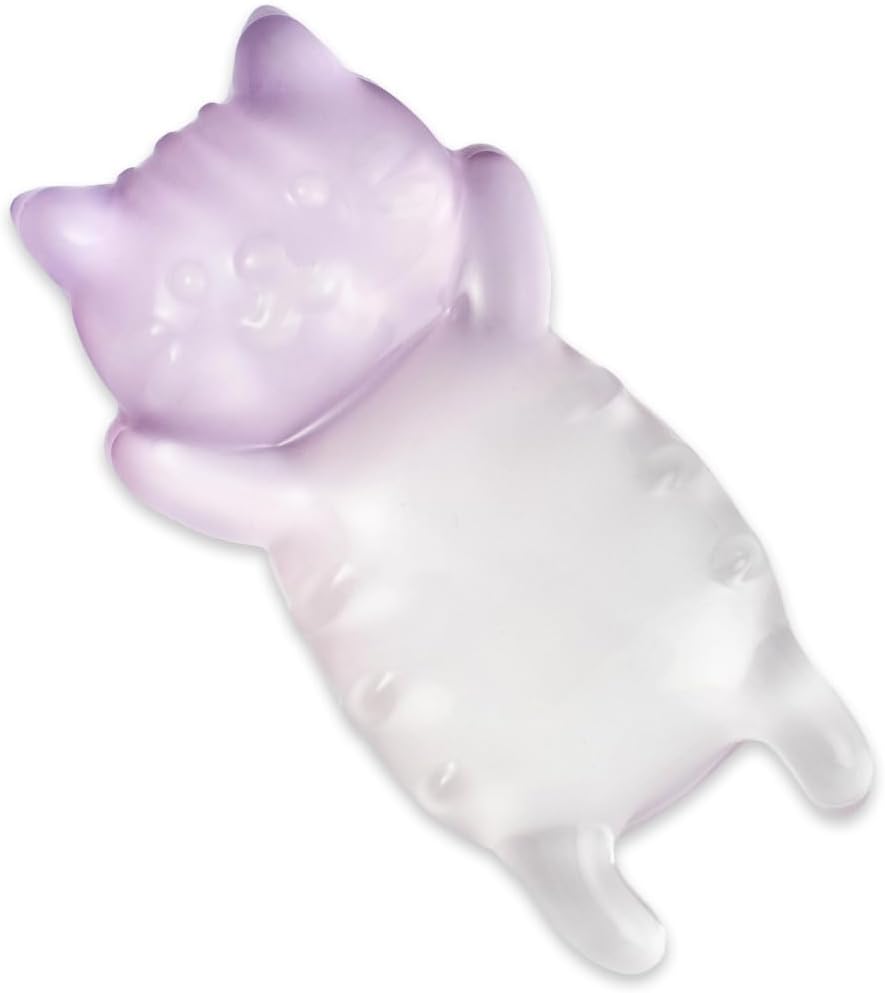 Ergonomic Gel Mouse Wrist Rest – Clear Cute Cat Mouse Wrist Rest, Comfort & Support for Typing and Gaming (Pink)