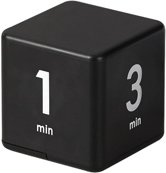Feilifan Cube Timer, Productivity Cube Flip Timer for Kitchen Studying Workout Classroom Kids ADHD 15-20-30-60 Minute Preset, White