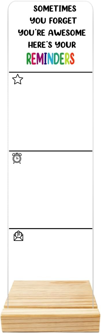 Monitor Memo Board Computer Monitor Memo Board Acrylic for Computer Monitors No Screen Damage Office Desk Accessories with Removable Design 12.6X 3.15 x 0.2 inches