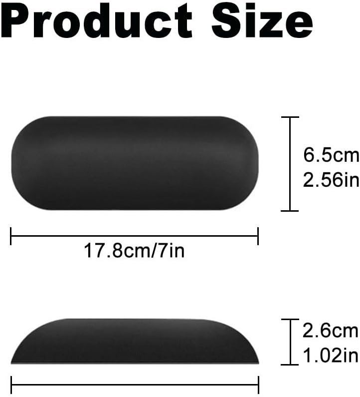 MXCOIRTP Wrist Rest for Mouse, Ergonomic Memory Foam Wrist Cushion Support Pad, Mouse Wrist Pad with Non-Slip Base for Typing Pain Relief, Office, Home, Gaming, Computer, Black