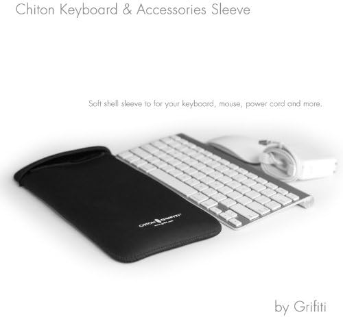 GRIFITI Chiton Slim 11 5.75" x 11.5" Neoprene Keyboard Sleeve Cover for Tenkeyless Mechanical & 11 Inch 10keyless Keyboards Portable Case - Extra Pocket for Cable, Computer Mouse or Gaming Trackpad