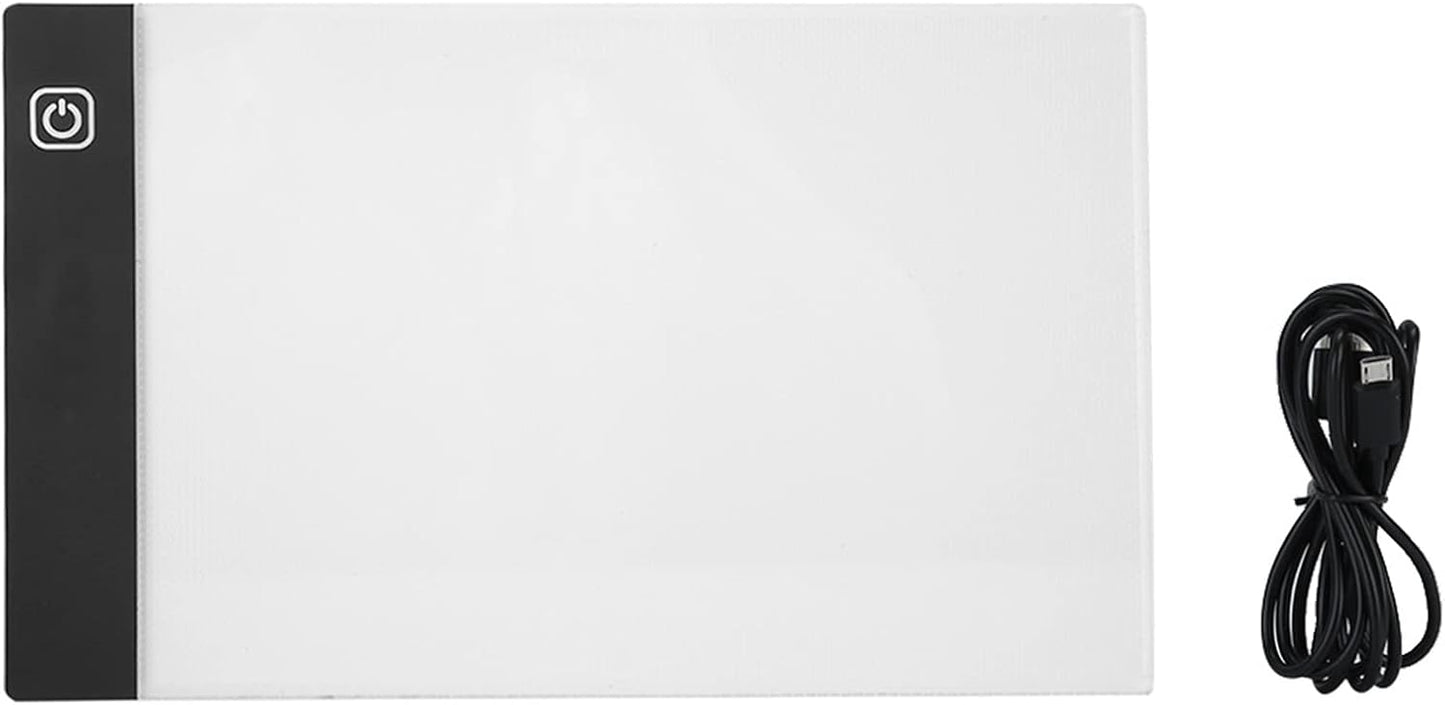 Art Tracing Light Box, A5 Size Chargeable Cordless Dimming Tracer Pad Board 3 Level Dimming Brightness Adjustable LED Light for Art Craft Sketching