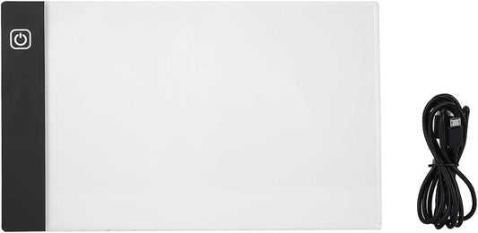 Art Tracing Light Box, A5 Size Chargeable Cordless Dimming Tracer Pad Board 3 Level Dimming Brightness Adjustable LED Light for Art Craft Sketching