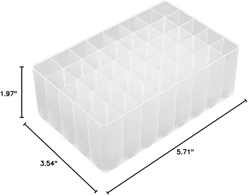 Chris.W 2 Pack 40-Slot Art Markers Pen Holder Desk Stand Organizer Storage Tray Marker Empty Storage Pack(Clear)