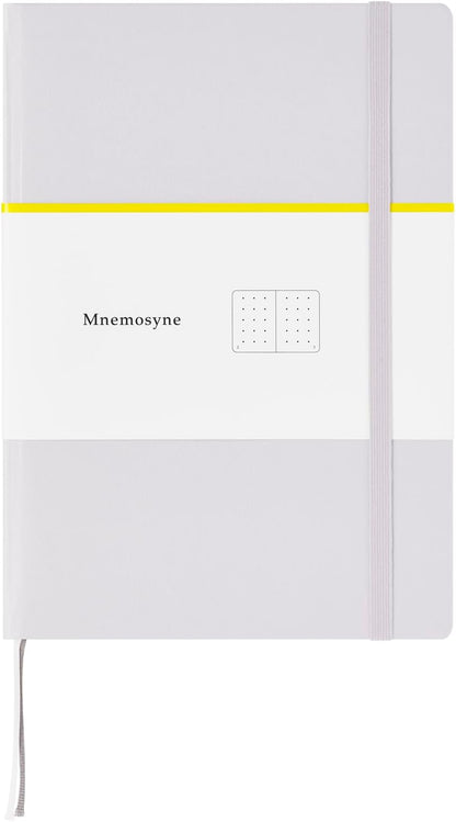 Maruman Mnemosyne Lined Notebook- Vertical A5, 5.83" x 8.27", 70 Sheets / 140 Pages, 7mm College Ruled With Center Line Journal, Perforated Pages & Wire-Bound to Lay Flat, Black, Made in Japan - Colors B