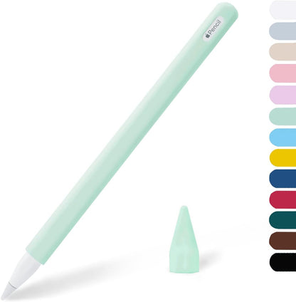 KELIFANG Silicone Case for Apple Pencil Pro 2024 & Apple Pencil 2nd Generation, Cute Pink Protective Skin Sleeve Cover Holder Grip and Tip Cap Accessories Compatible with iPad Pro 11 12.9 13 Inch
