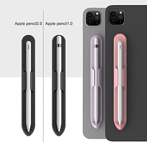 LOVE MEI iPencil Holder Sticker for Apple Pencil 1st/2nd Generation, Strong Adhesive Silicone Holder Sticker [Magnetic Attach Design] Accessories for iPad Stylus Pens