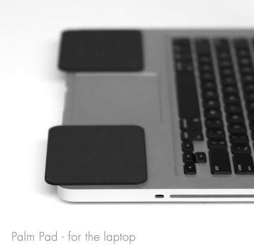 GRIFITI Small Slim Palm Pads Notebook Wrist Rest with Tacky Silicone Reposition Ergonomic Carpal Tunnel Resting Support for Computer MacBook & Laptop Keyboard Typing Pad (2 Small 3 x 2.75 inches)