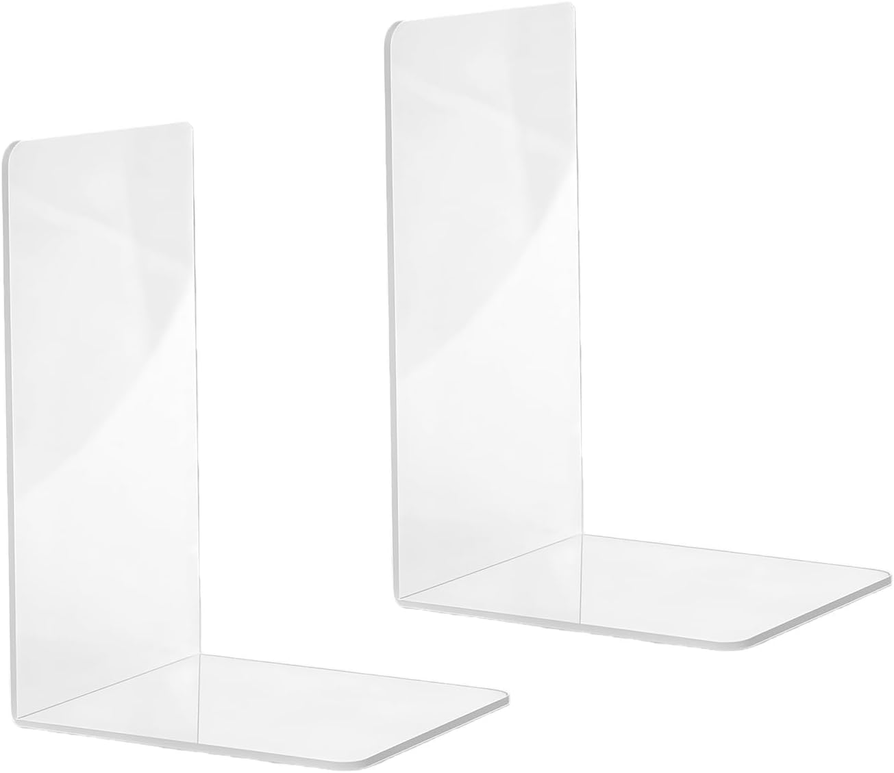 Book Stand for Display, Clear Bookends for Bookshelves, Decorative Book Holder for Music Sheets and Magazines