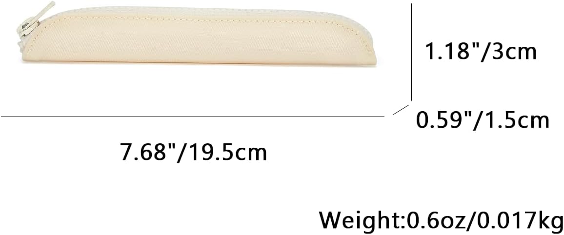 Pencil Case Durable Pencil Pouch for Pens School Featuring Oxford Lap Design (Khaki,Oxford)