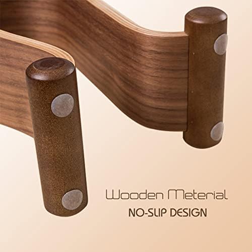SAMDI Wood Headphone Stand, Headphone Holder Wood Headset Stand Compatible for Sony, Bose, Shure, Jabra, JBL, AKG Gaming Headphones Display et. (Walnut)