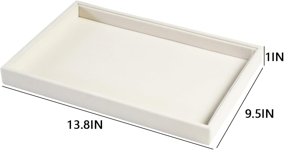 Coward Sunglass Organizer, Beige Velvet Glasses Trays - Eyeglasses Watches Jewelry Display - Men Women (8 Grids)