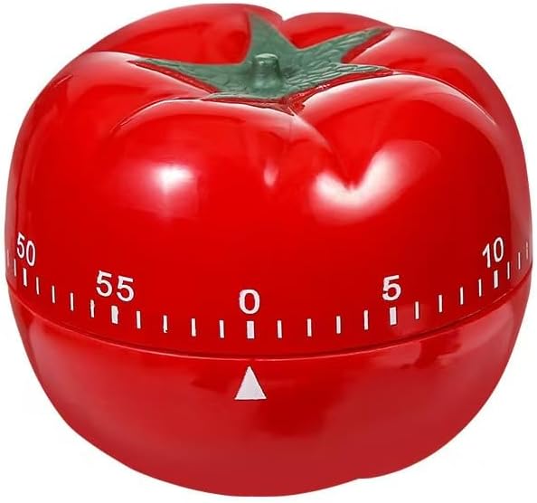 Kitchen Timer, 60-Minute Mechanical Countdown Timer, Red