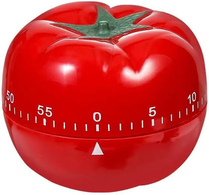 Kitchen Timer, 60-Minute Mechanical Countdown Timer, Red