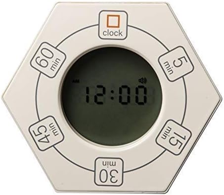 Home & Office Timer with Clock, 5,15, 30, 45, 60 Minute Preset Countdown Timer, Easy-to-Use Time Management Tool (Cyan)