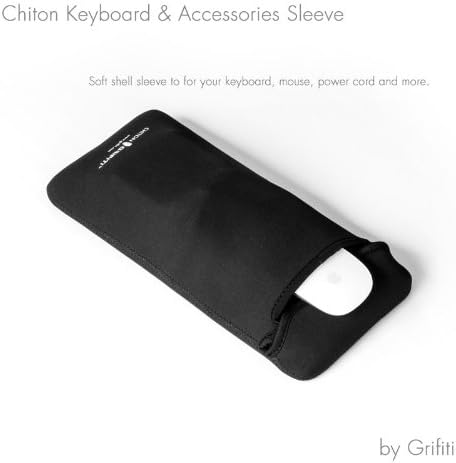 GRIFITI Chiton Slim 11 5.75" x 11.5" Neoprene Keyboard Sleeve Cover for Tenkeyless Mechanical & 11 Inch 10keyless Keyboards Portable Case - Extra Pocket for Cable, Computer Mouse or Gaming Trackpad
