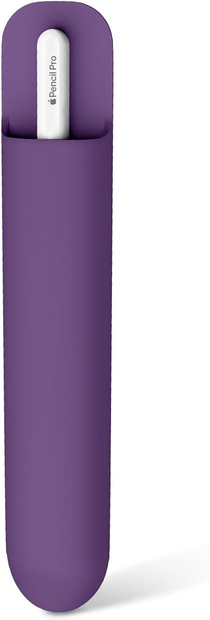 MoKo Pencil Case Holder, Adhesive Silicone Pencil Protected Sleeve Compatible with Apple Pencil Pro/ (USB-C)/ 1st/ 2nd Generation, Similarly Sized Styluses Accessories, Black