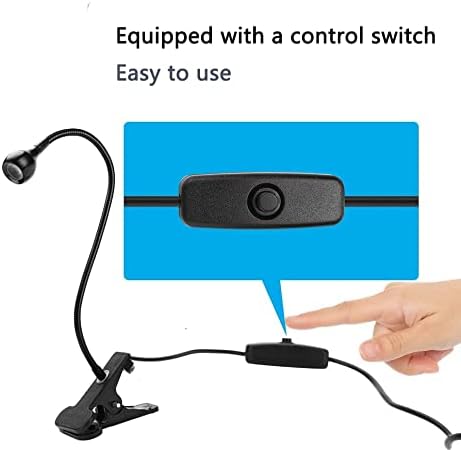 LED Desk Lamp Clip On Light,360°Flexible Gooseneck and Clamp Reading Light,Portable USB Powered Task Light with Clamp,Night Light Clip on for Desk, Bed Headboard and Computers Silver