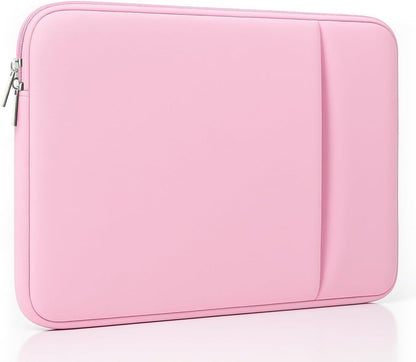 Laptop Sleeve for MacBook Neo/Air/Pro 13 inches A18/M5/M4/M3/M2/M1 Chip 2026-2020 A3404 A3449 A3240 A3113 with 2 Pockets Tablet Bag Case Accessories (Bright Pink)