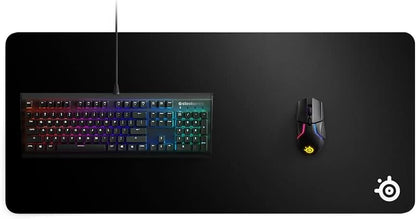 SteelSeries QcK Gaming Mouse Pad - XXL Cloth - Peak Tracking and Stability - Esports Mousepad - Never-Slip - Full Desk Coverage
