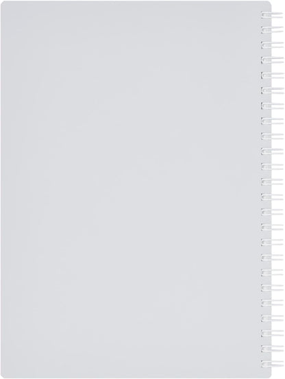 Maruman Mnemosyne Lined Notebook- Vertical A5, 5.83" x 8.27", 70 Sheets / 140 Pages, 7mm College Ruled With Center Line Journal, Perforated Pages & Wire-Bound to Lay Flat, Black, Made in Japan - Colors A