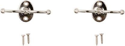 National Hardware N245-837 V165 Undershelf Coat Hooks in Nickel, 2 pack