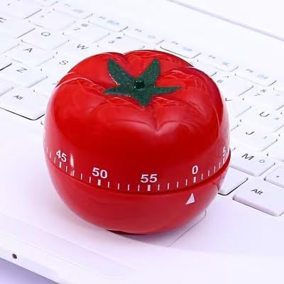 Kitchen Timer, 60-Minute Mechanical Countdown Timer, Red