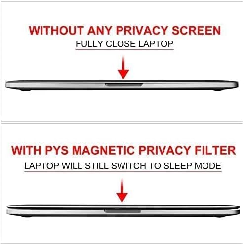 PYS Magnetic Laptop Privacy Screen Filter 15.6 Inch 16:9 - Detachable Computer Screen Privacy Shield, Anti-Glare Blue Light, Removable 15.6" Screen Protector for Lenovo, HP, Dell, Acer, ASUS